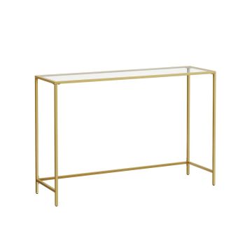 Konsola przezroczysta 35x120x80cm, kolor złoty
