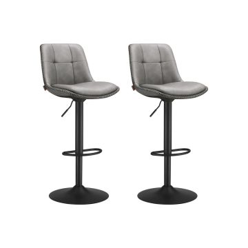 Bar stool set 44x48x112cm., black/gray