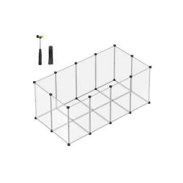 Transparent small animal enclosure 145x72x57cm., black