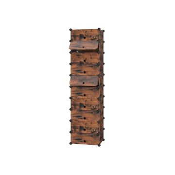 Szafa modułowa LPC010A01, 10 przegródek, brązowa