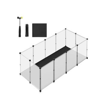 Transparent small animal enclosure 145x73x57cm., black
