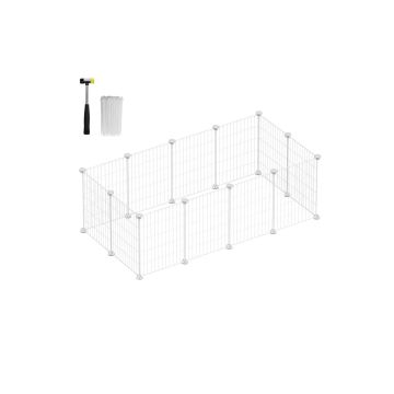 Small animal enclosure made of metal 123 x 63 x 41 cm, white