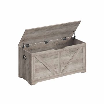 Shoe bench with storage box 40x100x46cm., light brown