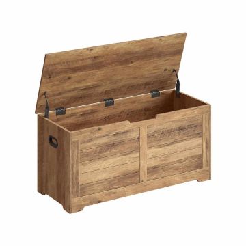 Shoe bench with storage box 40x100x46cm., light brown