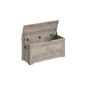 Shoe bench with storage box 40x100x46cm., light brown