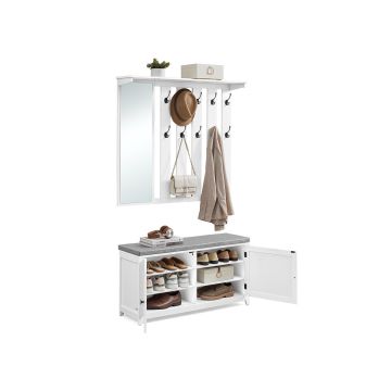 Hallway set, white/gray