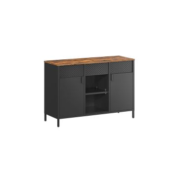 Komoda 40x110x76cm, brązowo-czarna