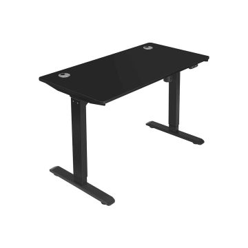 Electric, height-adjustable desk, black
