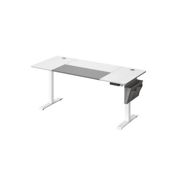 Electric height-adjustable desk 70x160x120cm., white/gray