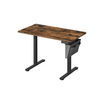 Electric height-adjustable desk 60x110x120cm., black/brown