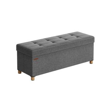 Puf 38x110x40cm, szary/jasnobrązowy