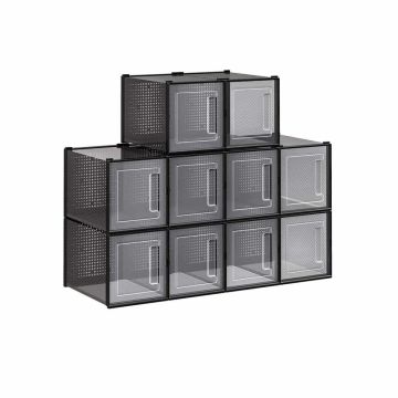 Shoe boxes for high heels, black