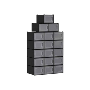 Shoe boxes, 12 pcs., black