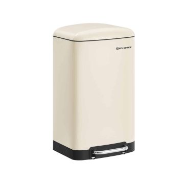 Pedal bin with inner bin, cream white