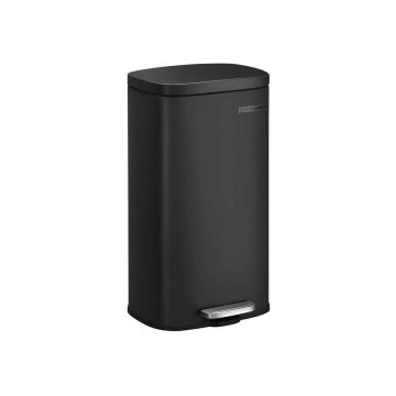 Black kitchen trash can