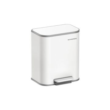 Trash can 36.6x30x42.5cm., white/gray