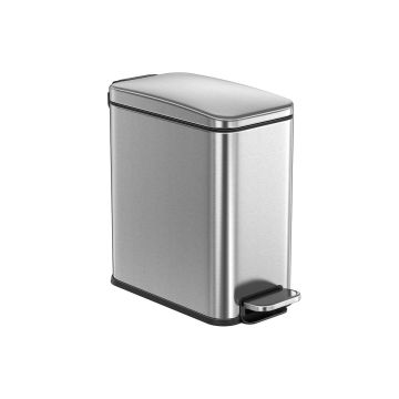 Trash can 5L., silver/black