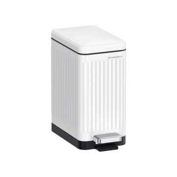 Trash can 10L., white/black