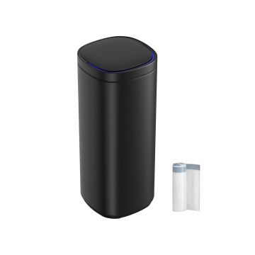 Trash can 30x30x74.6cm., black