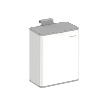Trash can 25.8x15.2x32cm., white/gray