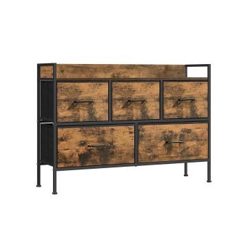 Komoda 29x98,2x70cm, brązowo-czarna