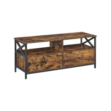 Stolik pod TV 120 x 40 x 50 cm, brązowo-czarny