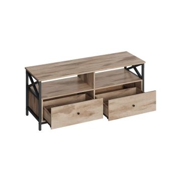 Szafka RTV 40x120x50cm, jasnobrązowa/czarna