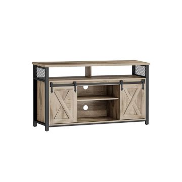 Szafka RTV 40x135x76cm, jasnobrązowa/czarna