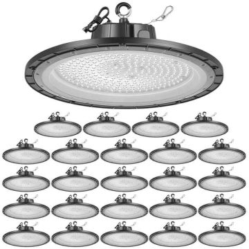 Lampa sufitowa LED VEVOR AR-LHB-150W, 20 szt., 150 W, czarna, 300 × 300 × 80 mm