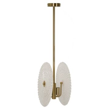 Lampa sufitowa Szklana, 2 punkty świetlne, 35 × 80 × 18 cm