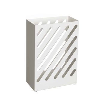 Rectangular umbrella stand, white