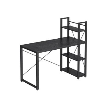 Desk with shelves 56x120x120cm., black