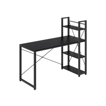 Desk with shelves 56x137.2x120cm., black