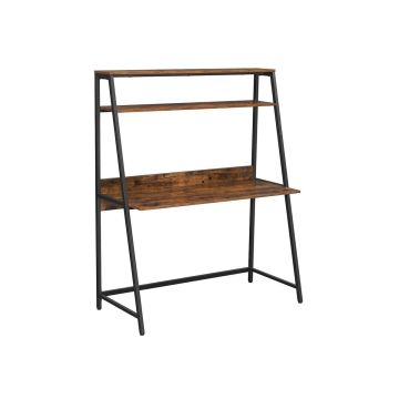 Computer desk with shelves