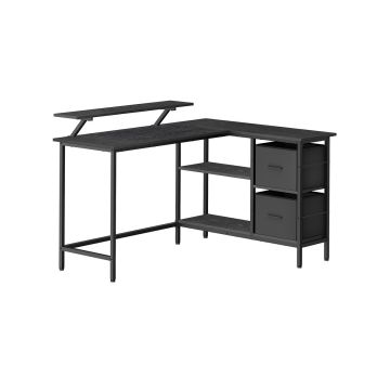 Desk with drawers 105x135x89.5cm., black