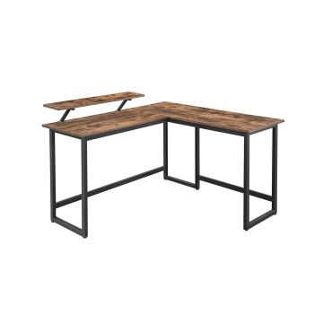 L-shaped computer desk