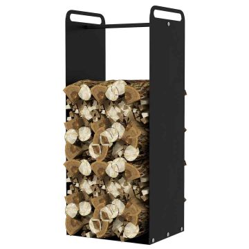 Дровница Outsunny 37x30x90см, черного цвета