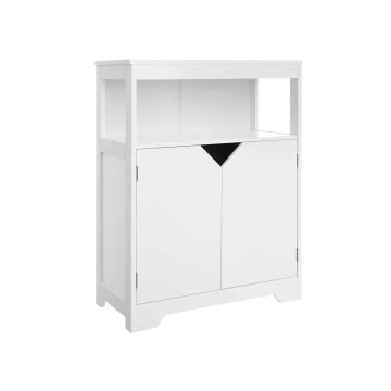 Szafka imitująca marmur 60 x 30 x 80 cm, biała
