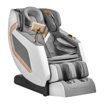 Fotel masujący Sakura Classic 306, 8 głowic masujących, biały/szary