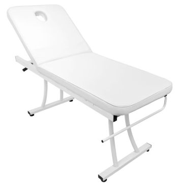 Massage table AZZURRO, two-part, White, 184 × 63 × 77 cm