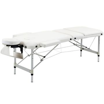 Massage table Homcom 215x60x84cm., white