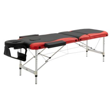 Massage table Homcom 215x60x84cm., black/red