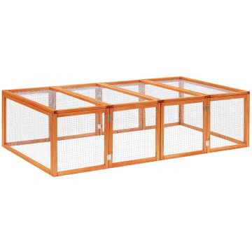 Small animal enclosure PawHut 181x100x48cm., brown