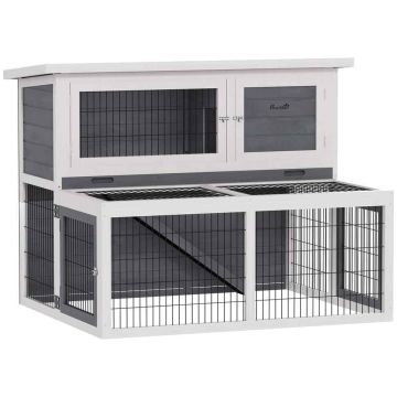 Small animal cage PawHut 122x93.5x95cm., gray/white