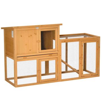 Small animal cage PawHut 141x60x86cm., light brown