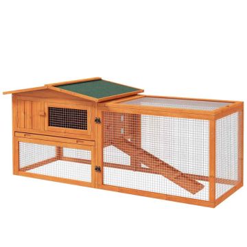 Small animal cage PawHut 156x58x68cm., brown/green