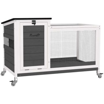 Small animal cage PawHut 92x52x67cm., gray/white