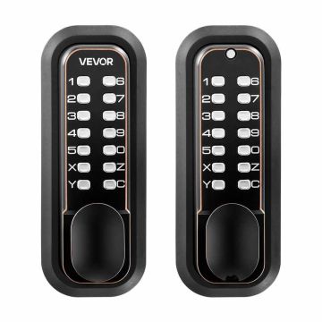 Mechaniczny zamek bezkluczykowy VEVOR OL-601S3-07, dwustronny, kod 4-7 cyfrowy, brązowy