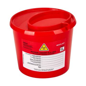 ACTIVESHOP medical waste container, Red