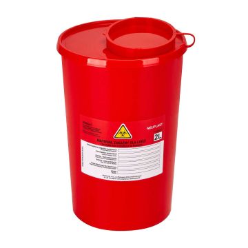 ACTIVESHOP medical waste container, Red